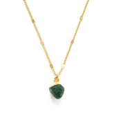 Raw Cut Gemstone Necklace